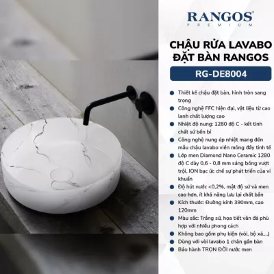 Chậu Rửa Mặt Đặt Bàn Rangos RG-DE8004