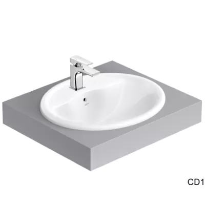 Chậu rửa mặt dương vành Viglacera CD1