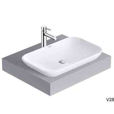 Chậu rửa mặt dương vành Viglacera V28