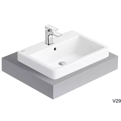 Chậu rửa mặt dương vành Viglacera V29