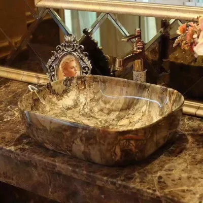 Chậu Rửa Mặt Vân Đá DOVA STONE01