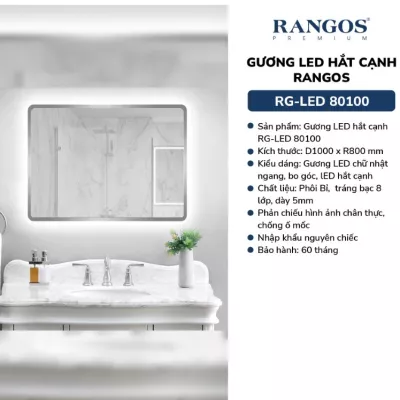 Gương LED Hắt Cạnh Rangos 80100