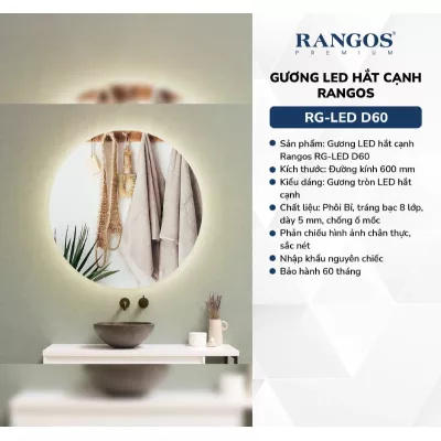 Gương LED Hắt Cạnh Rangos D60