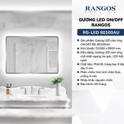 Gương LED On/Off Rangos RG-80100AU