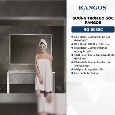 Gương Tròn Bo Góc Rangos RG-6080C