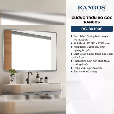 Gương Tròn Bo Góc Rangos RG-80100C
