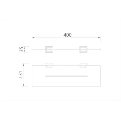Kệ dưới gương Ecobath EC215-05