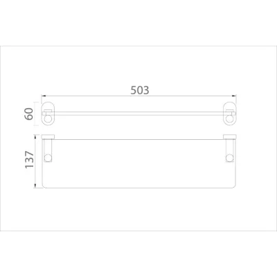 Kệ dưới gương Ecobath EC220-05