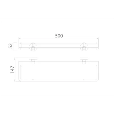Kệ dưới gương Ecobath EC260-05