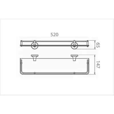 Kệ dưới gương Ecobath EC288-05