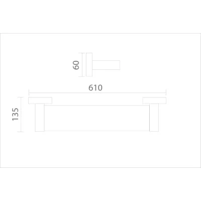 Kệ dưới gương Ecobath EC299-05