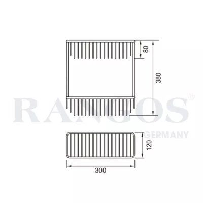 Kệ Góc Chữ Nhật 2 Tầng Rangos RG-PK3631-2D