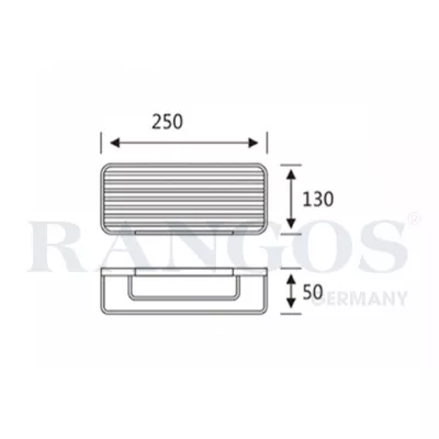 Kệ Góc Chữ Nhật Đơn Rangos RG-PK3A002