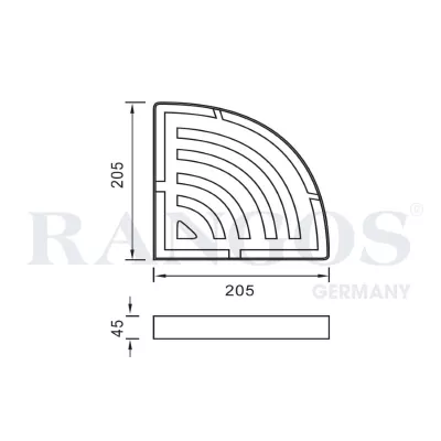 Kệ Góc Tam Giác Đơn Rangos RG-PK3637