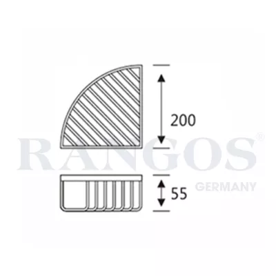 Kệ Góc Tam Giác Đơn Rangos RG-PK3A001