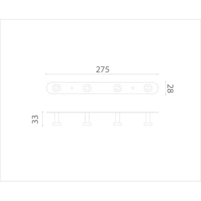 Móc treo áo 4 mấu Ecobath EC2004-4