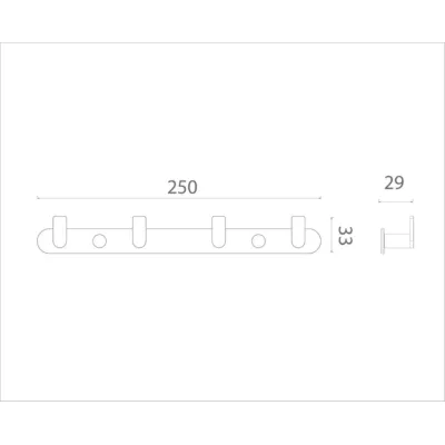 Móc treo áo 4 mấu Ecobath EC2006-4