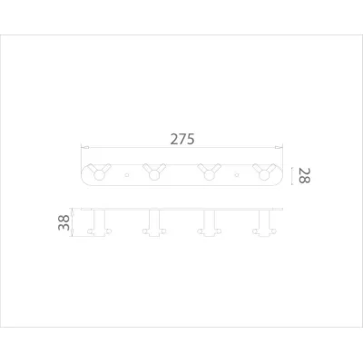 Móc treo áo 4 mấu Ecobath EC2007-4