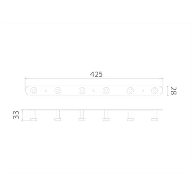 Móc treo áo 6 mấu Ecobath EC2004-6