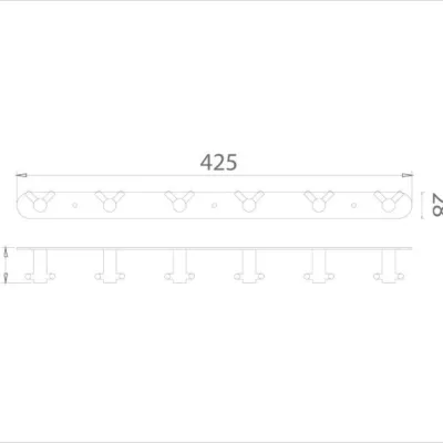 Móc treo áo 6 mấu Ecobath EC2007-6