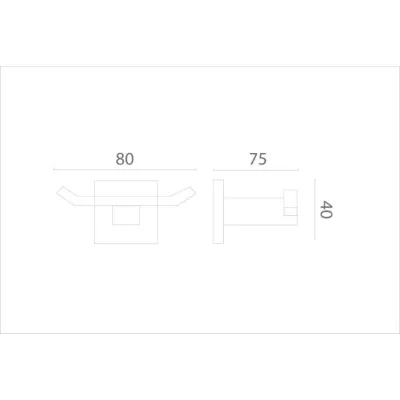 Móc treo áo đôi Ecobath EC255-04