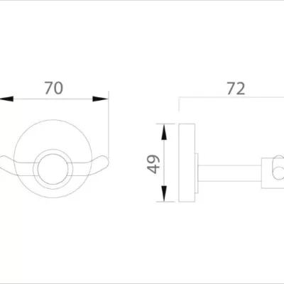 Móc treo áo đôi Ecobath EC260-04