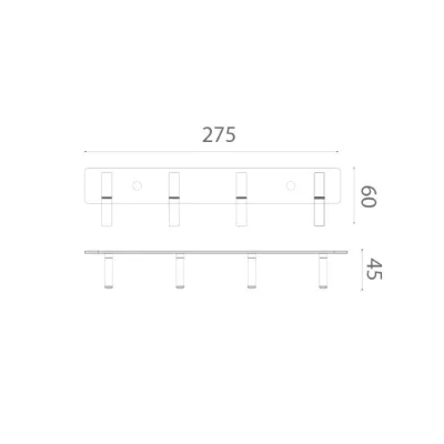 Móc treo áo inox cao cấp Ecobath EC2025-4