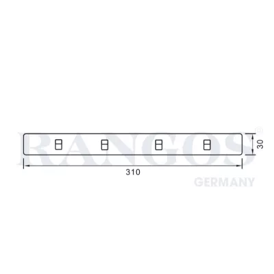 Móc Treo Khăn 4 Chấu Rangos RG-PK2011A-4