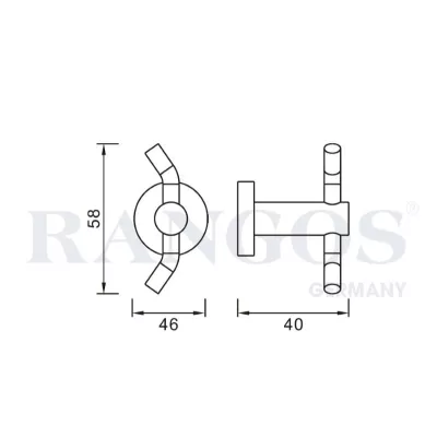 Móc Treo Khăn Đơn Rangos RG-PK4605-B