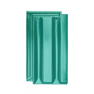 Ngói Euro Type 9 viên/m2 Đất Việt Men Bóng Xanh Mint