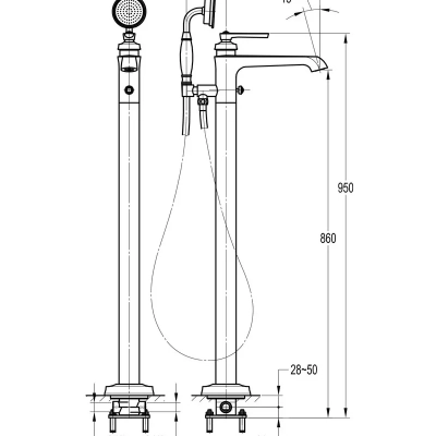 Sen bồn tắm Flova FH 7129-D101-ORB