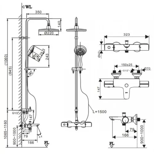 Sen tắm cây nhiệt độ INAX BFV-3415T-8C
