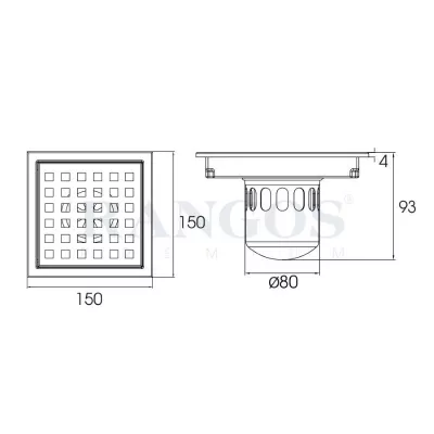 Thoát Sàn Rangos RG-D150V6