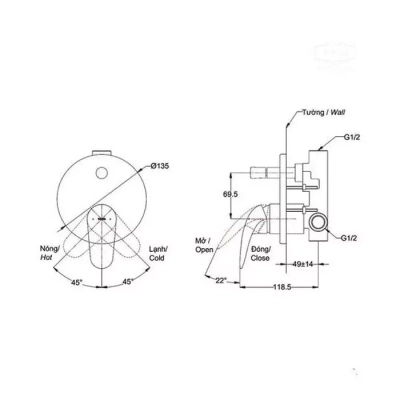 Van gật gù TOTO TBS03304B