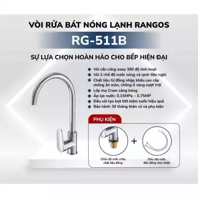 Vòi Bếp Nóng Lạnh Rangos RG-511B