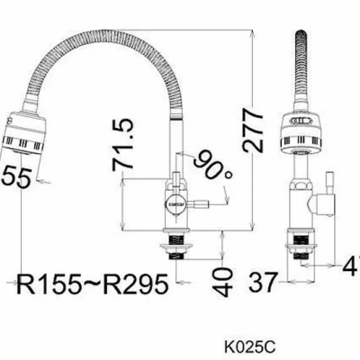 Vòi chậu rửa bát 1 đường lạnh Caesar K025C