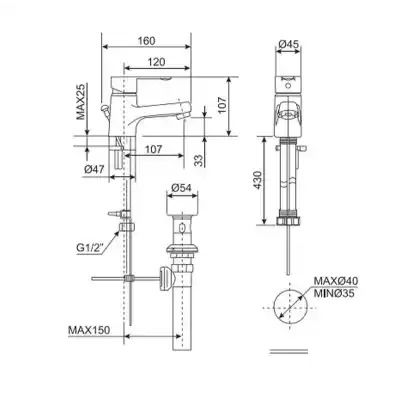 Vòi chậu nóng lạnh American Standard  WF-6501