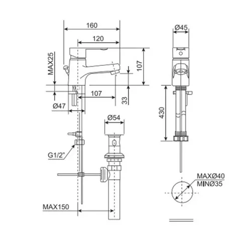 Vòi chậu nóng lạnh American Standard  WF-6501