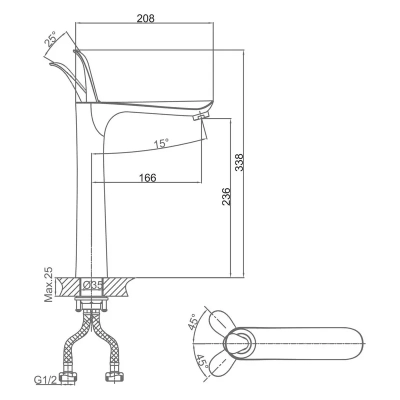 Vòi chậu nóng lạnh D&K DK1032041