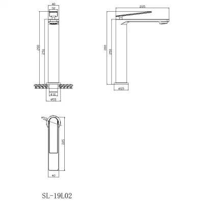 Vòi chậu nóng lạnh Elimen SL-19L02