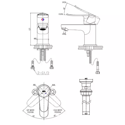 Vòi chậu rửa mặt Inax LFV-2012S-R