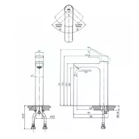 Vòi chậu rửa mặt nóng lạnh Inax LFV-612SH