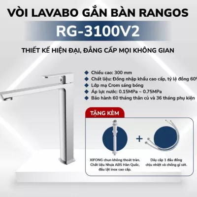 Vòi Lavabo Gắn Bàn Rangos RG-3100V2