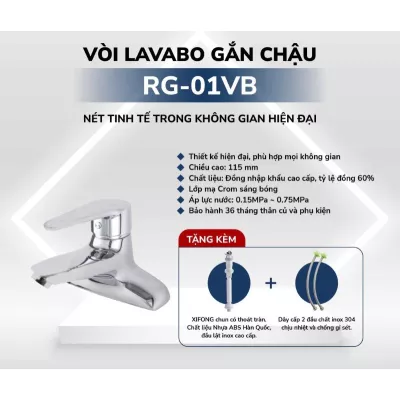 Vòi Lavabo Gắn Chậu Rangos RG-01VB