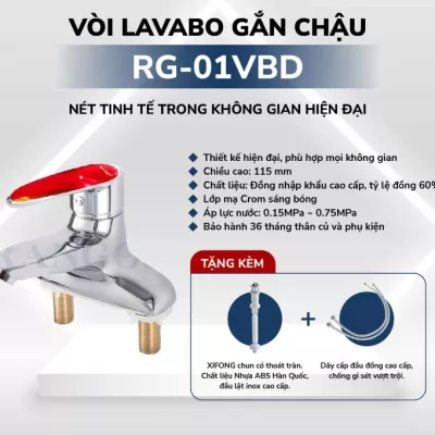 Vòi Lavabo Gắn Chậu Rangos RG-01VBD
