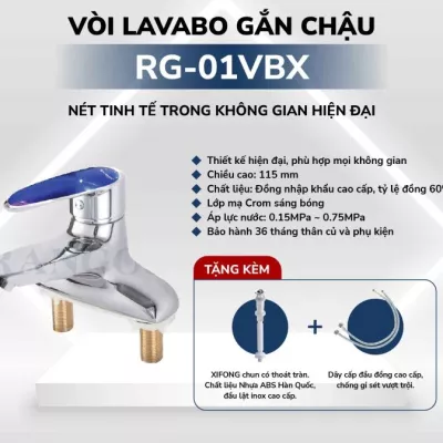 Vòi Lavabo Gắn Chậu Rangos RG-01VBX