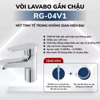 Vòi Lavabo Gắn Chậu Rangos RG-04V1