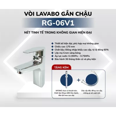 Vòi Lavabo Gắn Chậu Rangos RG-06V1