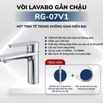Vòi Lavabo Gắn Chậu Rangos RG-07V1