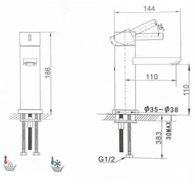 Vòi rửa lavabo SUPOR 212204-01-LS